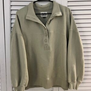 American Eagle Light Green Oversized Sweatshirt